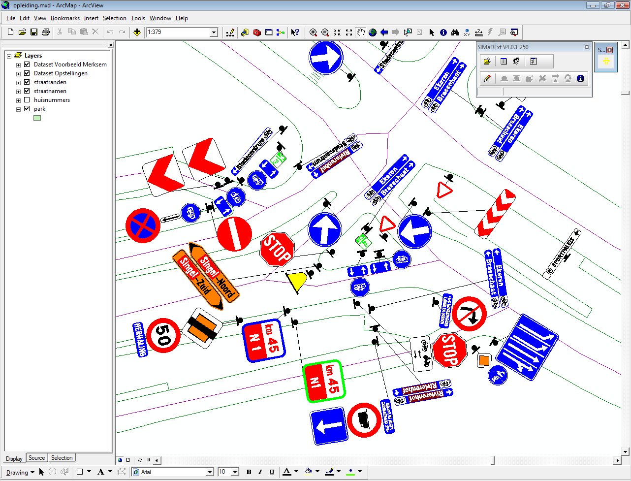 SIMaD – kaart opstellingen