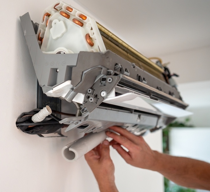 Professionele stoomreiniging van airco